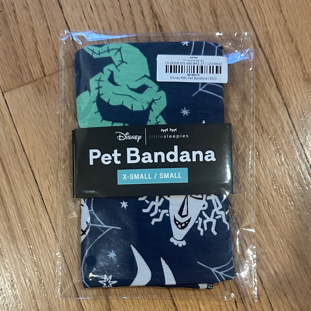 Little Sleepies Nightmare Before Christmas Disney Pet Bandana - Blue and Green